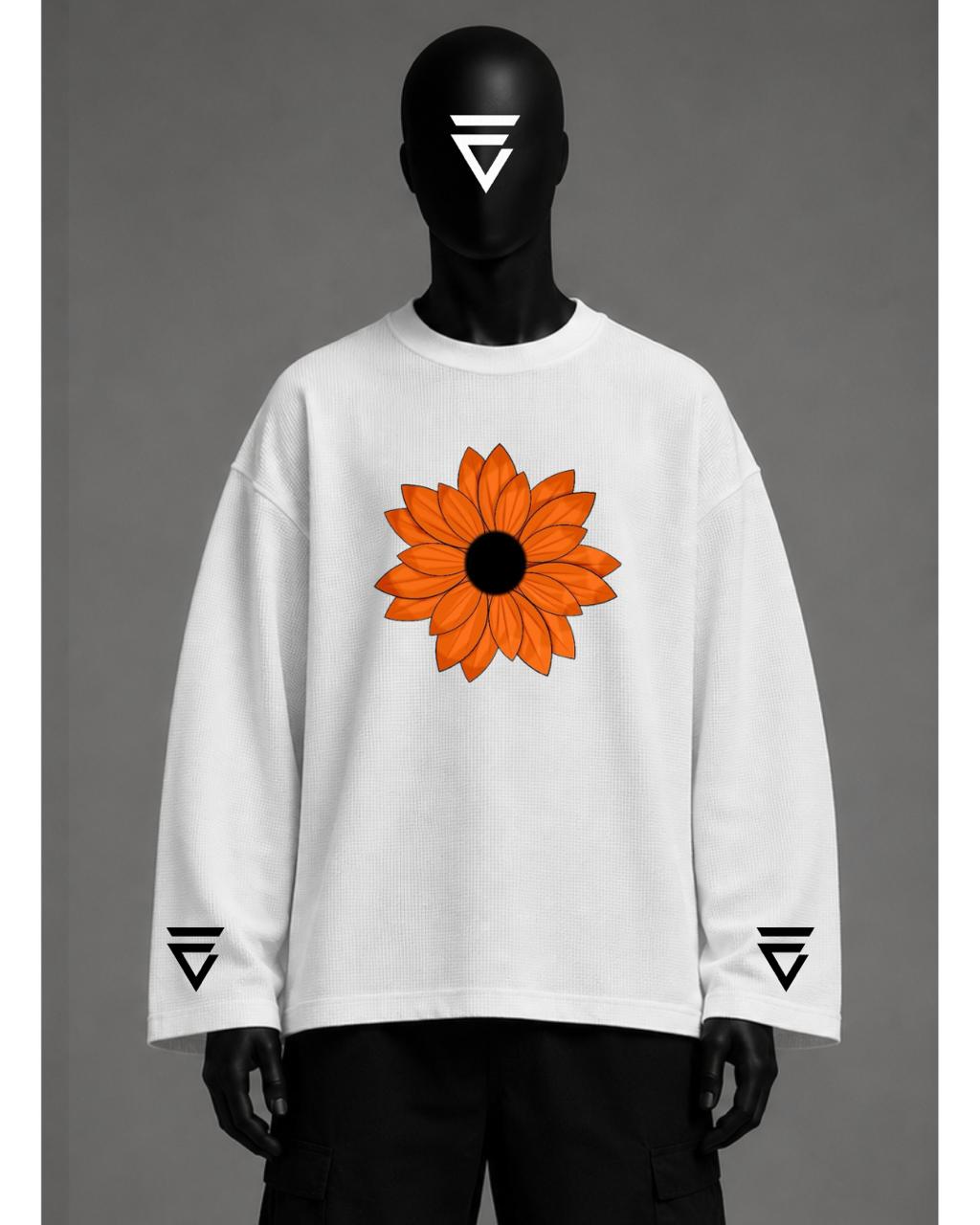 EVAN Bloom Oversized sweatshirt – White - Evanbuilt