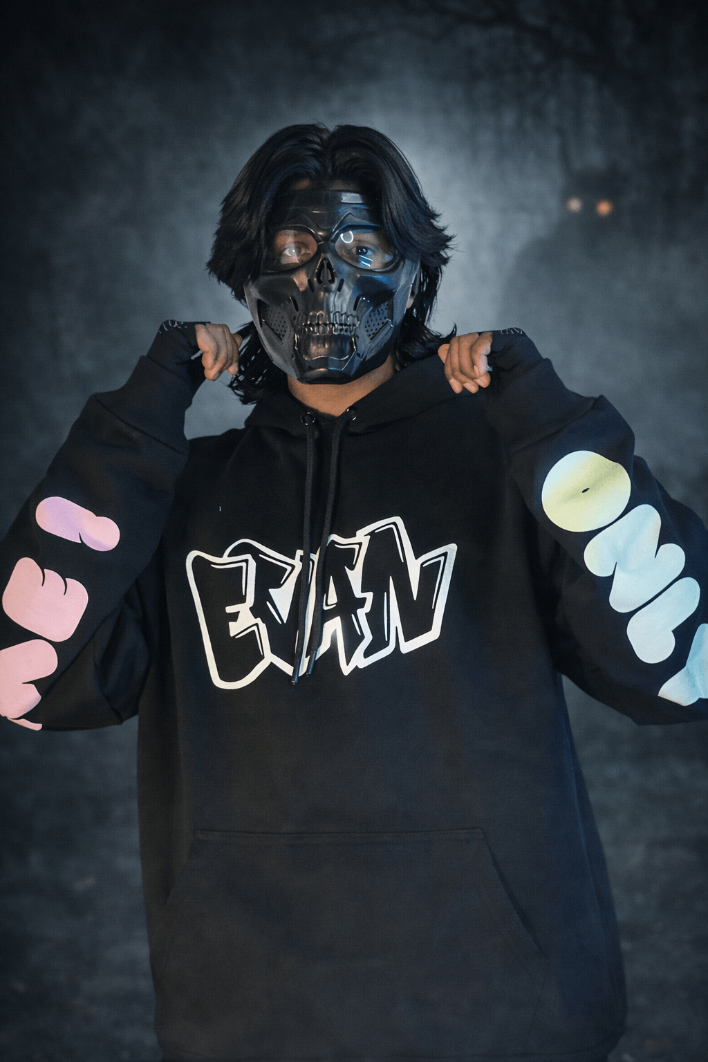 EVAN Graffiti Hoodie – Black - Evanbuilt
