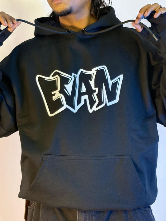 EVAN Graffiti Hoodie – Black - Evanbuilt