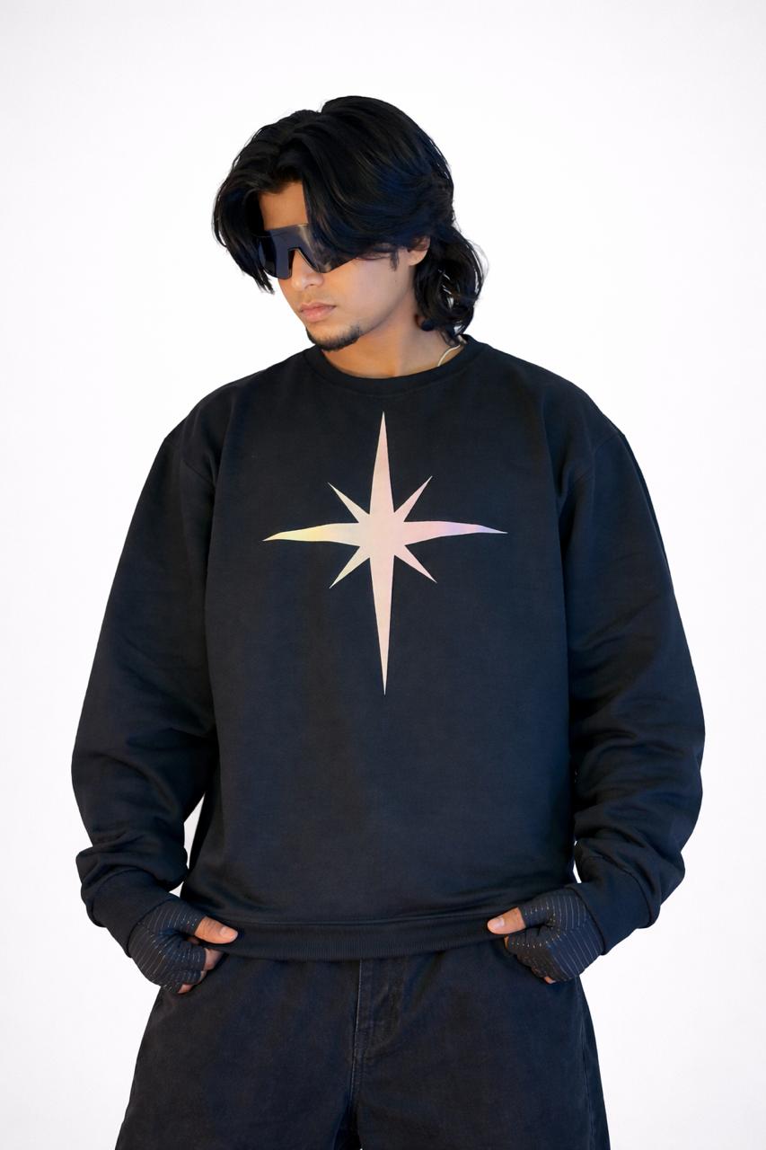 North Star Sweatshirt – Black - Evanbuilt