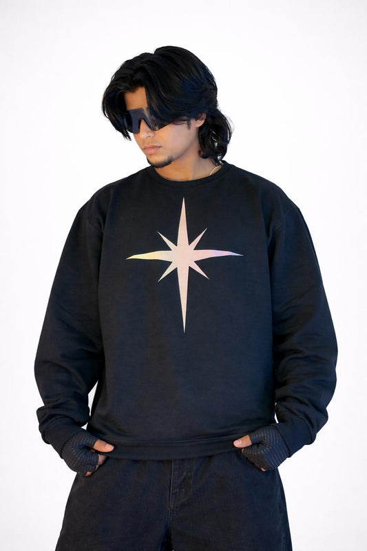 North Star Sweatshirt – Black - Evanbuilt