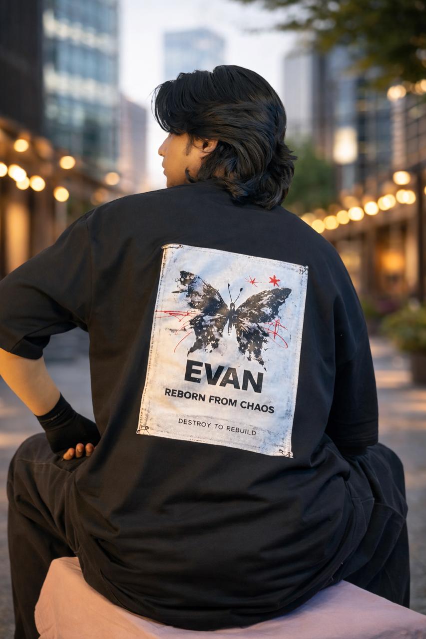 Reborn from Chaos Tee – Black - Evanbuilt