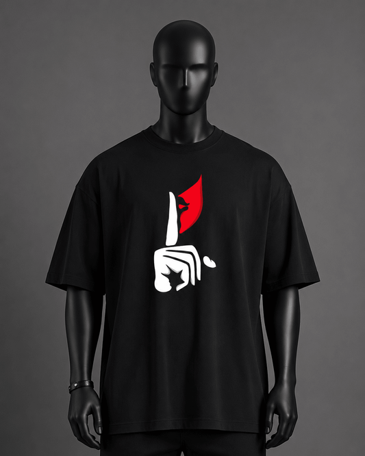 Silent Mode Oversized T-Shirt – Black Edition - Evanbuilt